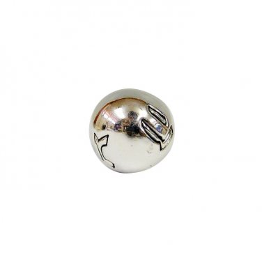 Sterling Silver Small Round Dreidel with Engraved Letters