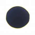 Navy Blue Knitted Kippah with Yellow Trim