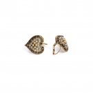 Heart Shaped Earrings with Gemstones from Amaro Jewelry