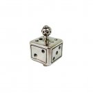 Sterling Silver Hanukkah Dreidel with Dice Design