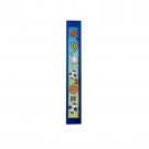 Blue Mezuzah with Hebrew Letters and Sports Equipment