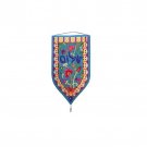 Yair Emanuel Shield Wall Hanging Shalom in Hebrew (Large/ Turquoise)