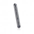Grey Aluminum Mezuzah with Shema in Traditional Hebrew Script