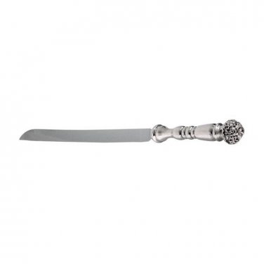 Silver Challah Knife with ""Jerusalem Ball""