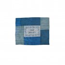 Yair Emanuel Embroidered Challah Cover in Shades of Blue Patchwork Design