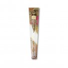 Glass Triangular Mezuzah with Bright Paisley Motif