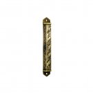 Brass Mezuzah with Jerusalem, Western Wall and Shin