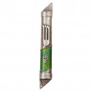 Semicircle Mezuzah with Hamsa, Blue Bead, Floral Pattern and Shin