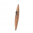 Copper Plated Oval Brass Mezuzah with Fiery Shin