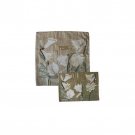 Yair Emanuel Silk Matzah Cover Set with Silver Lilies