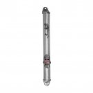 Cylindrical Pewter Mezuzah Case with Name of G-d and Colorful Hamsa for 12cm Scroll