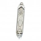 Ester Shahaf Pewter Mezuzah with Star of David, Doves and Silver Accents
