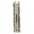 Metal Mezuzah Case with Silver Colored Jerusalem and Shin for 12cm Scroll