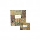 Yair Emanuel Silk Matzah Cover Set with Colorful Patches