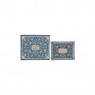 Blue and Silver Yair Emanuel Embroidered Tefillin and Tallit Bags