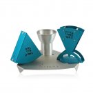 Modern Havdalah Set – Silver and Blue from Shraga Landesman