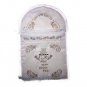 Cotton and Polyester Bris Pillow with Scrollwork and Hebrew Text