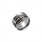 Wide Sterling Silver Spinning Ring with Engraved ‘Matzati Et She-Ahava Nafshi’