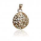 14k Gold Encircled Shema Pendant