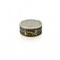 Sterling Silver and 14K Gold Aleph, Lamed, Dalet Ring