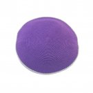 Purple Knitted Kippah with Thin Grey Border