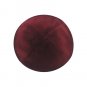 Burgundy Four Section Velvet Kippah without Rim