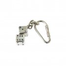 Sterling Silver Classic Pair Of Dice Keychain