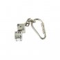 Sterling Silver Classic Pair Of Dice Keychain