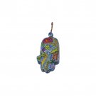 Yair Emanuel Small Hand-Painted  The Seven Species Image Hamsa on Wood