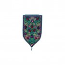 Yair Emanuel Turquoise Oriental Shield Tapestry Hanging