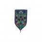 Yair Emanuel Turquoise Oriental Shield Tapestry Hanging
