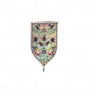 Yair Emanuel White Oriental Shield Tapestry Wall Hanging
