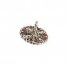 Yair Emanuel Metal and Stone Dreidel in Red