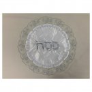 White Organza Matzah Cover with Embroidered Hebrew Text and Scrollwork
