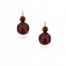 Wine Colored Gold Plated Amaro Earrings