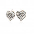 Romantic Heart Shaped Amaro Earrings Set with Swarovski Stones
