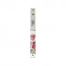 Metal Mezuzah of Silver with Roses