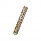Adina Plastelina Mezuzah Case with Leopard Print and Shin