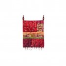 Yair Emanuel Red Patches Embroidered Bag with Jerusalem