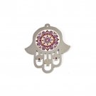 Home Blessing in English and Pomegranates Hamsa Wall Hanging