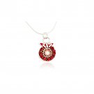 Ester Shahaf Pomegranate Necklace with Red and Pink Crystals