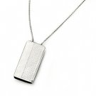 2 Gigabyte Engraved ""Magen David rows"" Disk on Key with Tehillim Media