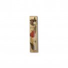 Glass Rectangular Mezuzah with Double Pomegranate Design