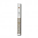 Metal Mezuzah with Silver Floral Motif