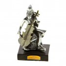 Silver Polyresin Figurine with Hassidic Cello Player