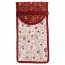 Yair Emanuel Pomegranate Glasses Case in White and Red