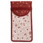 Yair Emanuel Pomegranate Glasses Case in White and Red