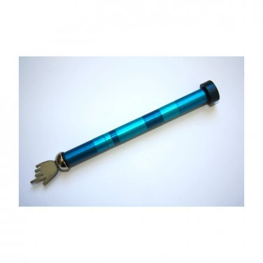 Anodized Aluminum Torah Pointer with Turquoise and Blue Stripes