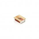 Glass Matchbox for Shabbat with Orange Paisley Motif