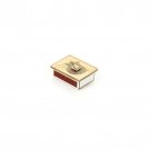 Glass Matchbox for Shabbat with Paisley Pomegranate